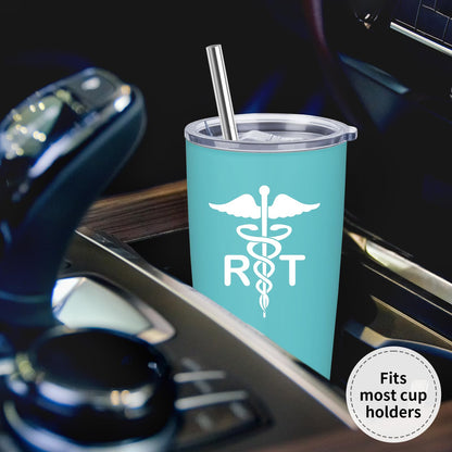 Respiratory Therapist Gifts - Appreciation Gifts for Respiratory Therapist - RT Gift for Women - Respiratory Care Week Gift, 20 oz Stainless Steel Tumbler With Lid & Straw