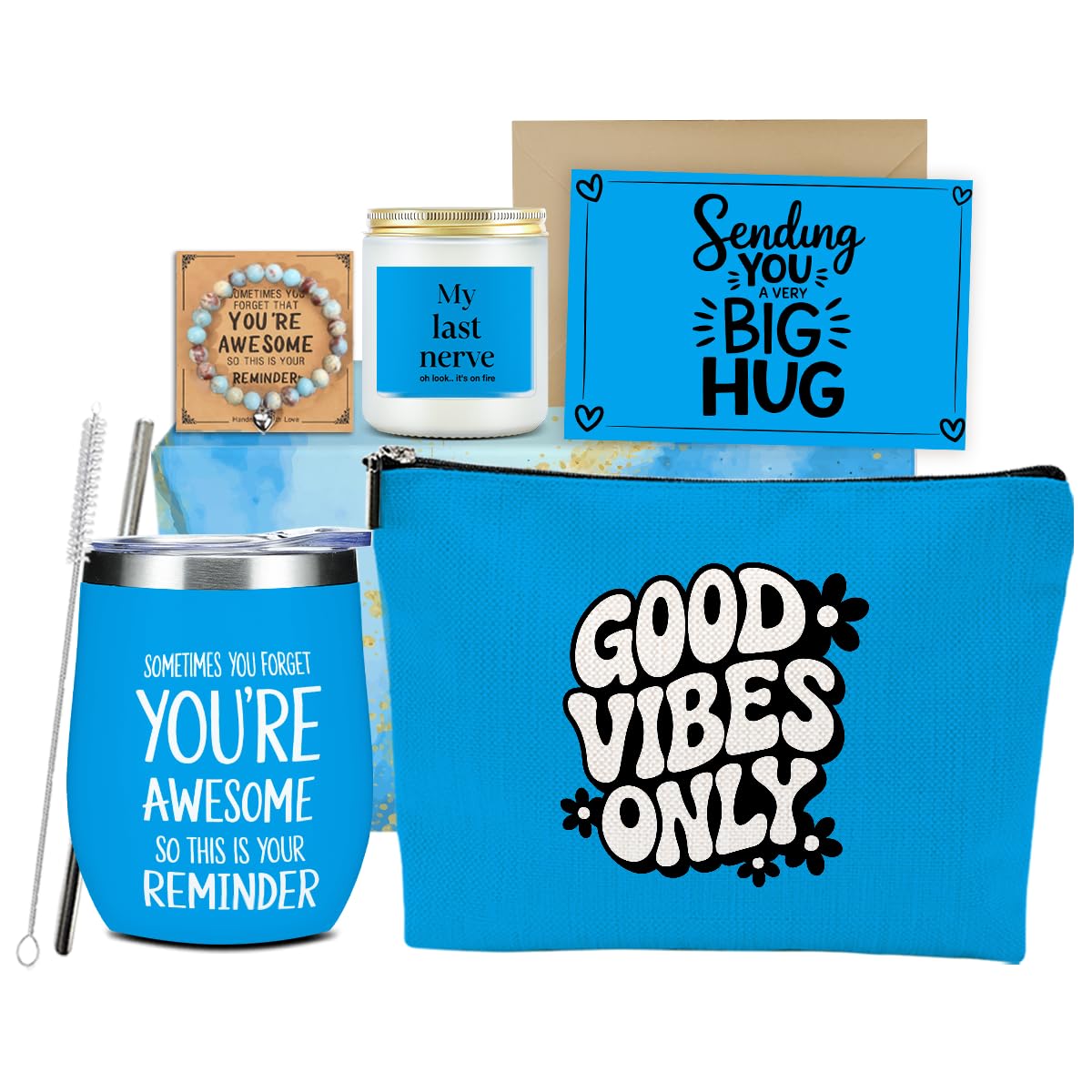 Birthday Gifts for Women, Inspirational Gifts for Women Teacher Boss Coworker Grandma Manager, Self Care Get Well Soon Gifts, Christmas Mothers Day Graduation Appreciation Friendship Gift Basket Set