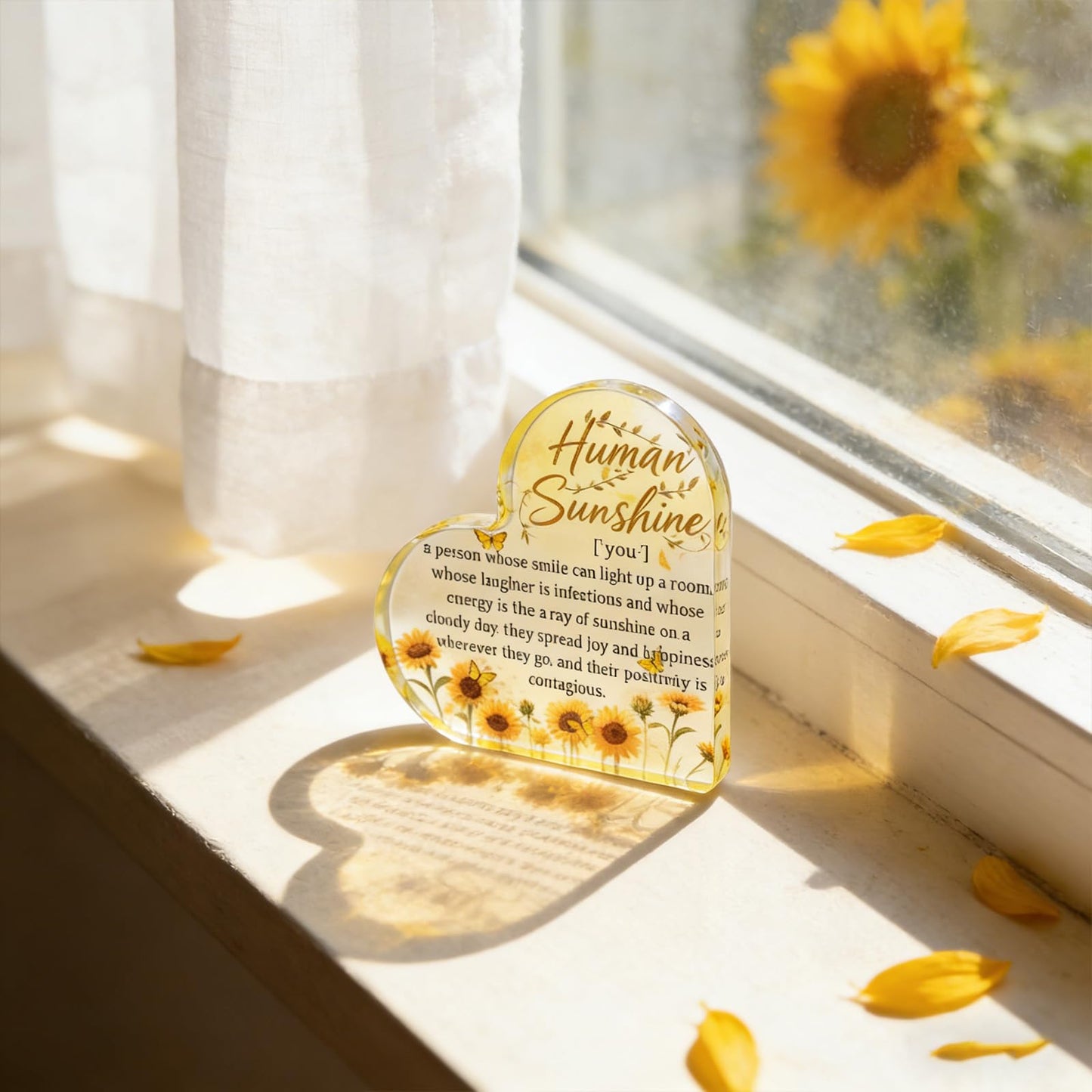 Inspirational Gifts For Women Social Worker Sentimental Gifts Thoughtful Gifts For Friends Female Teacher Thank You Gift Women Coworkers Doctor Nurse Human Sunshine Acrylic Stand