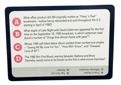 You Gotta Know 1980s - Trivia Game