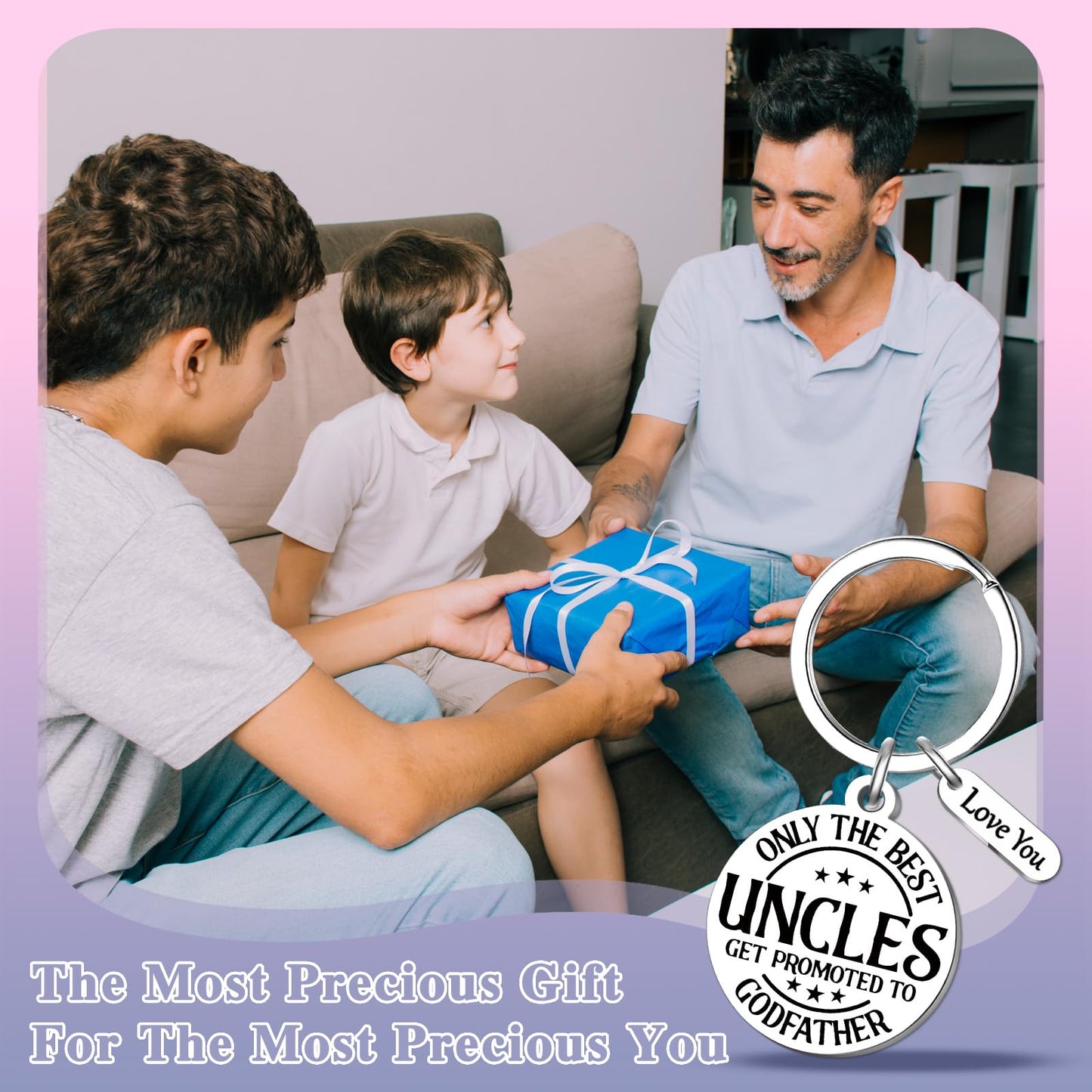 Godfather Proposal Gifts Godfather Gift Keychain Godparents Proposal Gift From Godchild Promoted To Uncle Godfather's Proposal Gifts Uncle Baby Announcement Baptismal Birthday Christmas for Men