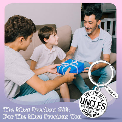 Godfather Proposal Gifts Godfather Gift Keychain Godparents Proposal Gift From Godchild Promoted To Uncle Godfather's Proposal Gifts Uncle Baby Announcement Baptismal Birthday Christmas for Men