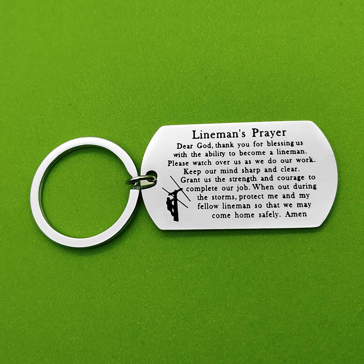 Father's Day Gift Lineman Gift Lineman Prayer keychain Gifts for Him Husband Gift Dad Gift Uncle Boyfriend gift