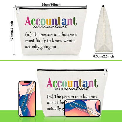 Accountant Definition Makeup Bag Accountant Gifts for Women Funny Office Gifts for Accounting Coworker Manager Thank You Cosmetic Bag for Colleague CPA Friend Christmas Birthday Present Travel Pouch