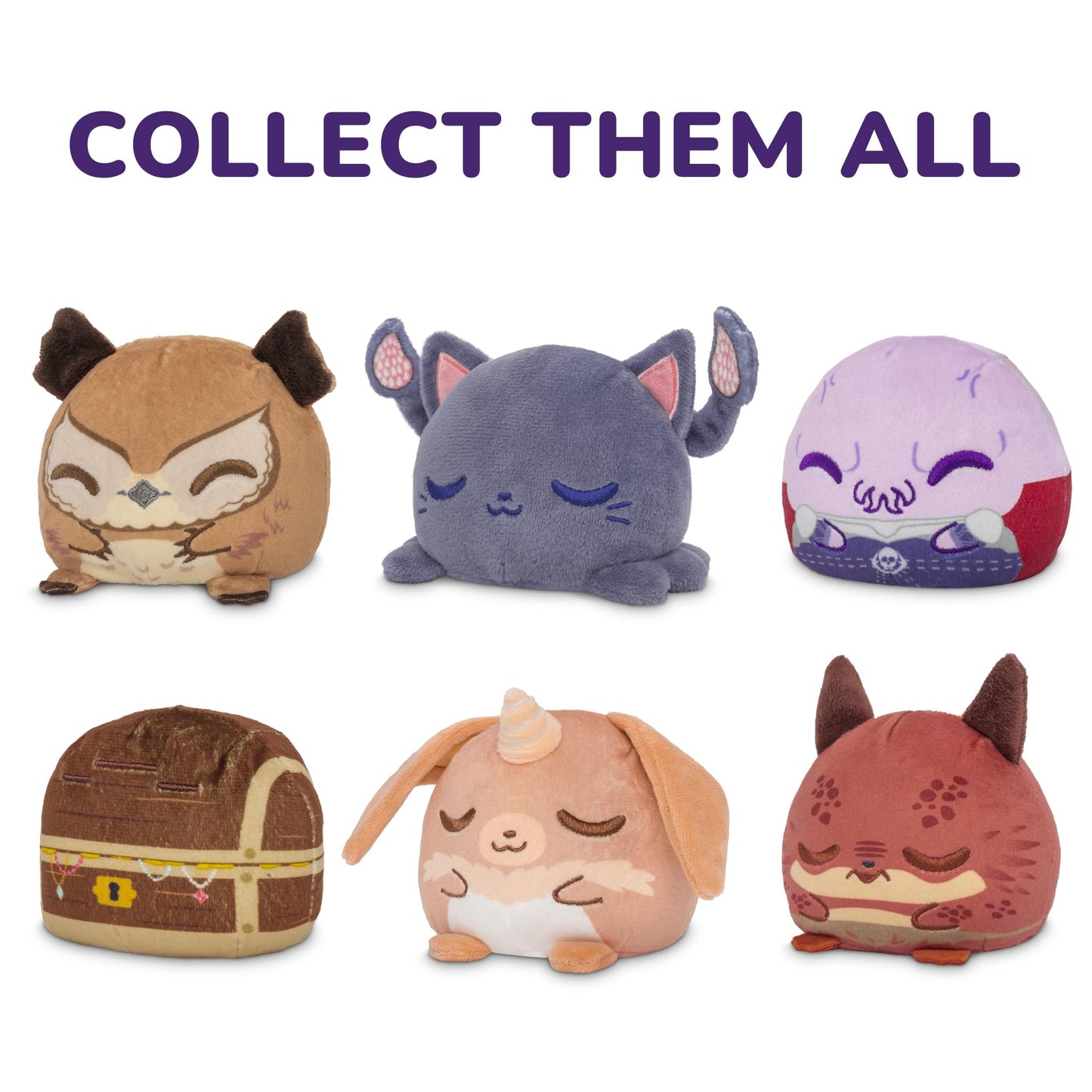 TeeTurtle Dungeons and Dragons Series Reversible Plushie Mystery Box - 3-Inch Mini Two-Sided Blind Box Plush with Embroidered Details - Cute Collectible Surprise Toy for Kids, Teens, and Adults