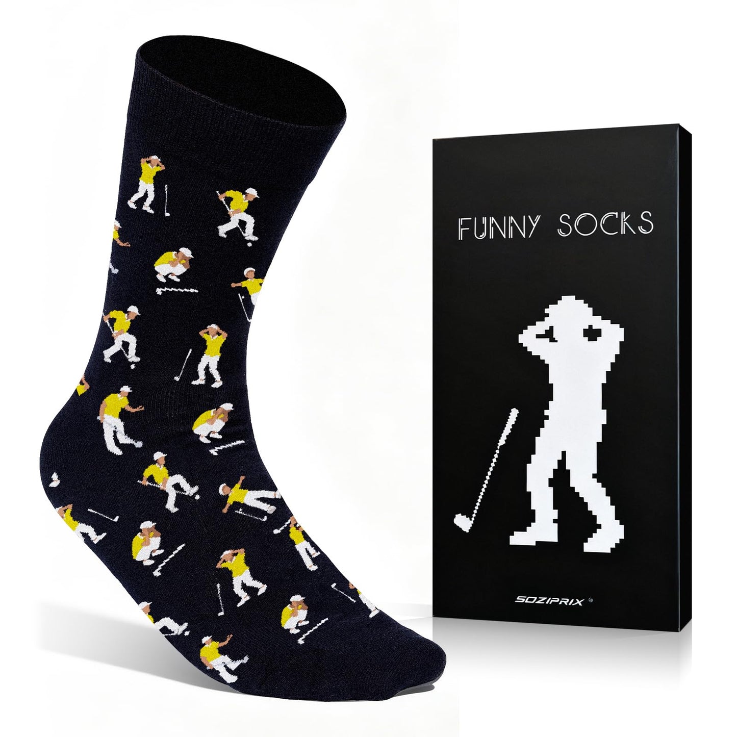 Funny Golf Socks for Men | Hilarious Gifts for Him, Golf Accessories & Themed Gifts for Golfers (Size 10-13)