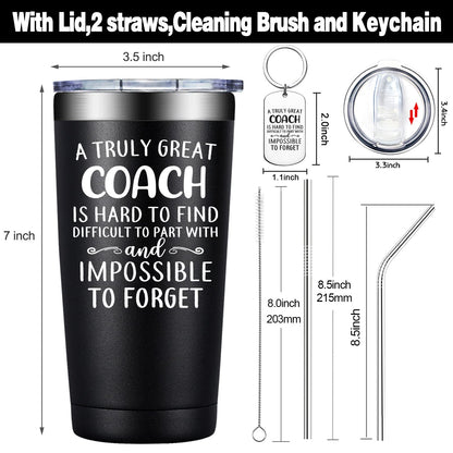 Coach Gifts for Men - Football, Soccer Coach Gifts - Cheer Coaches Gift - Basketball, Swim Coaches Appreciation Gift - Tumbler 20oz