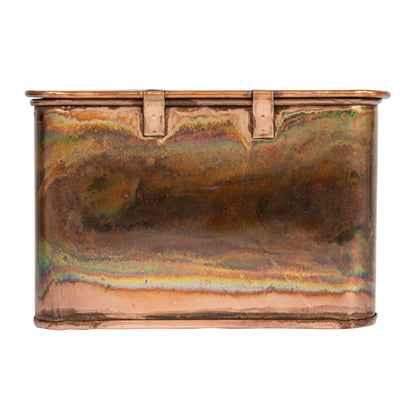 Creative Co-Op Decorative Metal Boxes with Lid, Burnt Copper Finish, Set of 3