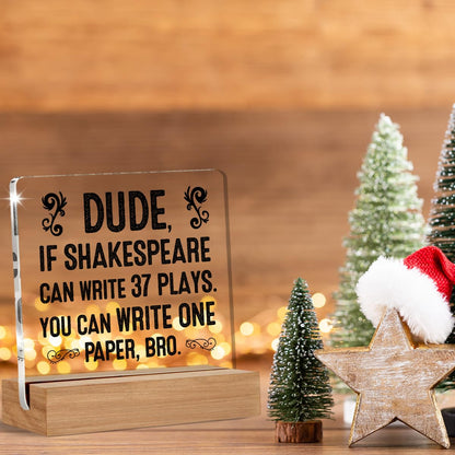 English Classroom Decor, English Teacher Gifts, Funny Literary Gifts for English Teacher Literature Lover, Classroom Decorations High School Desk Decor 4 x 4 Inches