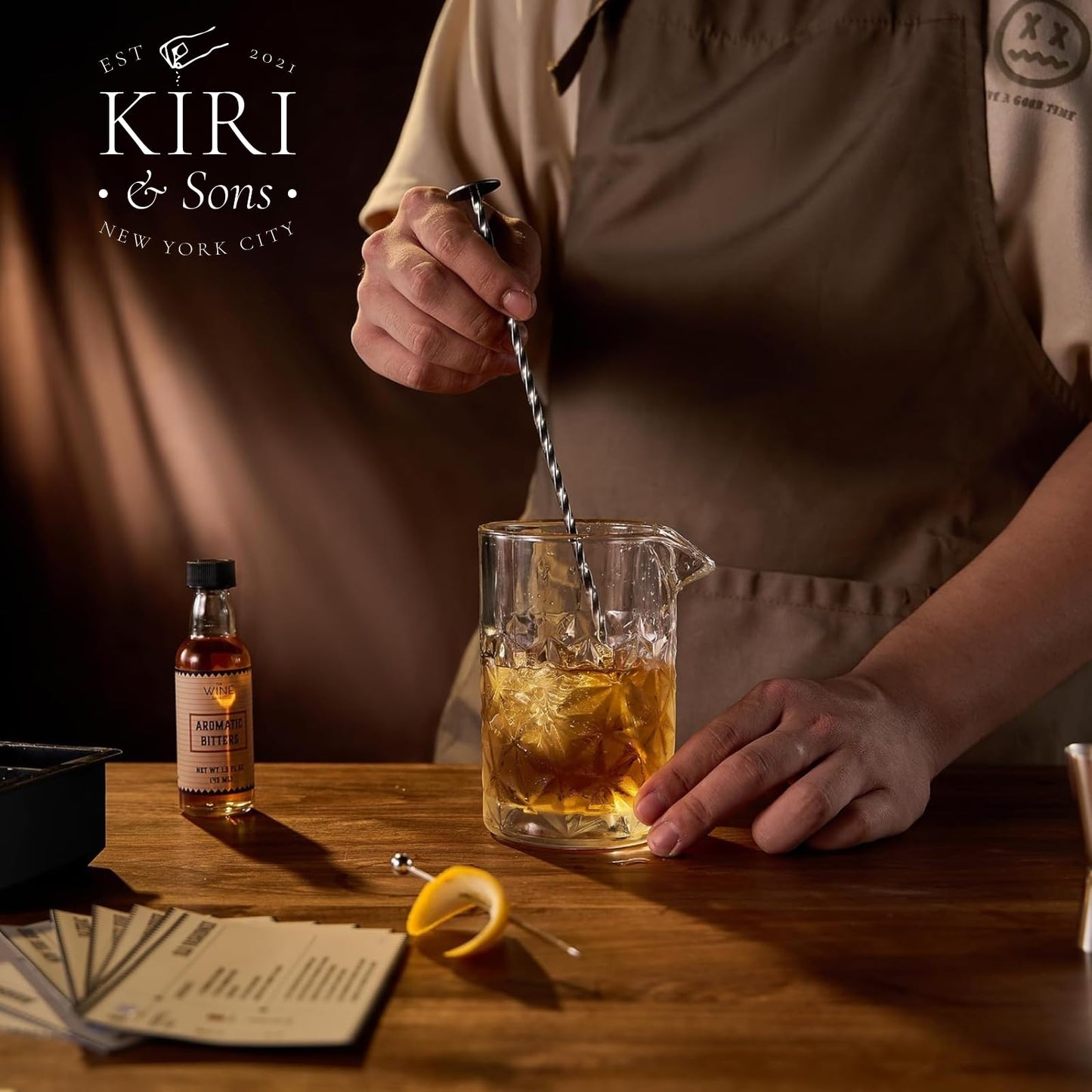 13-Piece Cocktail Shaker Set Bartender Kit+Bitters - Bar Mixing Stir Set with Whiskey Glass, Strainer, Jigger, Father’s Day Gift, Garnish Picks, Recipe Cards - Cocktails, Martinis, Manhattans & More