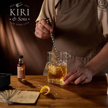 13-Piece Cocktail Shaker Set Bartender Kit+Bitters - Bar Mixing Stir Set with Whiskey Glass, Strainer, Jigger, Father’s Day Gift, Garnish Picks, Recipe Cards - Cocktails, Martinis, Manhattans & More