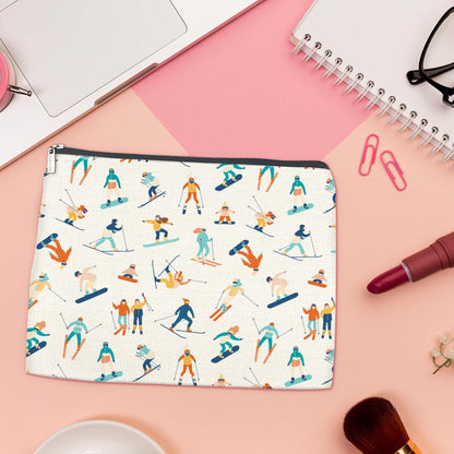 LyoGao Skiing Gifts Makeup Bag Gift for Skiers Ski Lover Enthusiasts Skiing Team Ski Essentials Cosmetic Bag