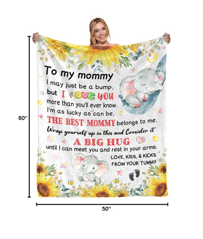 New Mom Gifts, Moms to be Gift, First Time Mom Gifts, Pregnancy Postpartum Gift for Mommy Mother, Soft Flannel Throw Blanket 60"×50"
