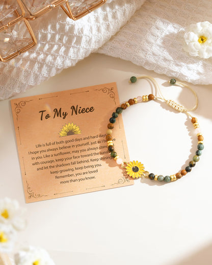 Tarsus Sunflower Gifts for Women Teens– Symbol of Positivity, Strength & Love, Gift for Birthday, Christmas, or Thank You Occasion, Sunshine Sunflower Bracelet for Friends Coworkers Daughter...