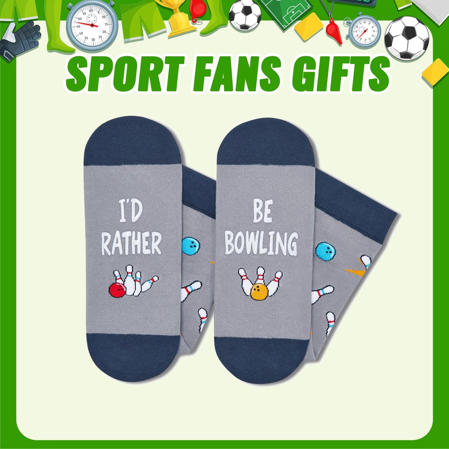 Zmart Sports Gifts for Men Women - Climbing Rv Fishing Bowling Gifts, Disc Golf Socks