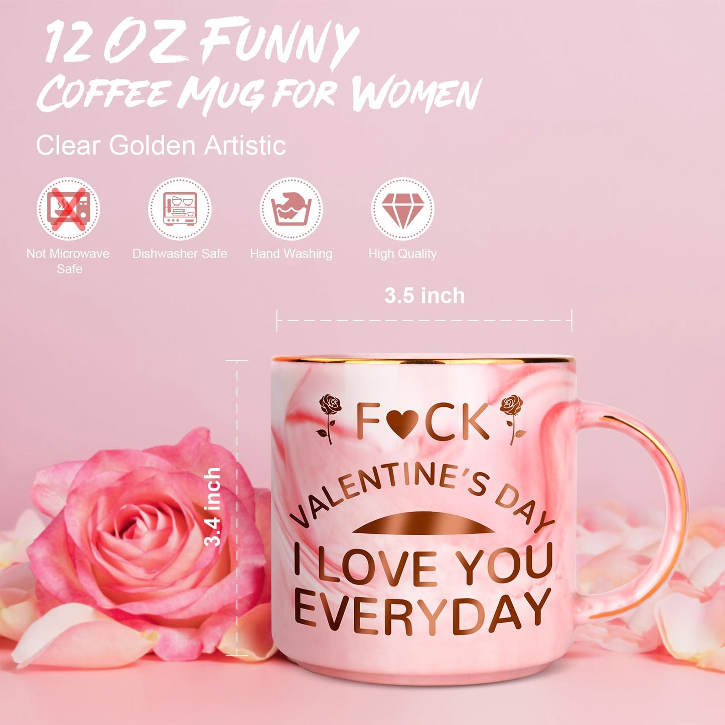 SAPGIF Valentines Gifts for Her, Funny 12 OZ Coffee Mug Gifts for Girlfriend Wife from Boyfriend Husband Him, Cute Stuff for Women Her, Naughty Valentines Presents Gift Ideas