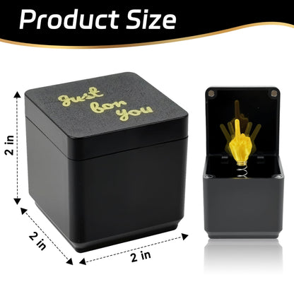White Elephant Gifts for Adults - Gag Gifts Funny Middle Finger in A Box, Surprise Prank Pop Up Box Stocking Stuffers for Men Him Her White Elephant Gifts