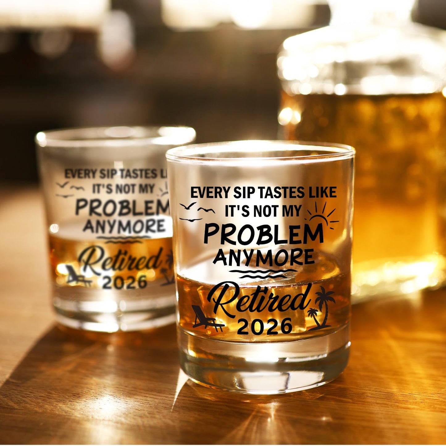 Zunaked Retirement Gifts for Men 2026 - Funny Retirement Gifts for Men Like Husband, Dad, Grandpa - Coworker Leaving Gift, Farewell Gifts for Coworkers, Boss, Friends - 11OZ Whiskey Glass