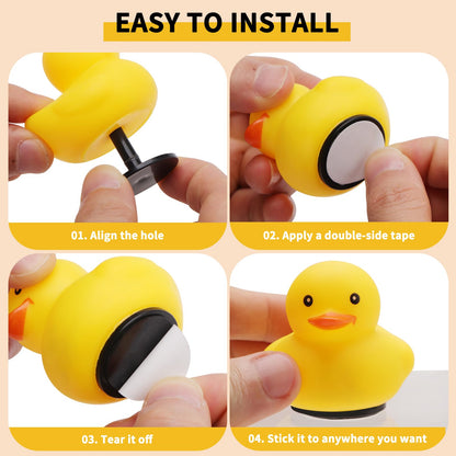 40pcs Duck Plug, Flock Locker Rubber Duck Holder Dashboard for Jeep Dash & Fixed Display, Gift for Jeep Lover, Double-Sided Stickers Included (40pcs)