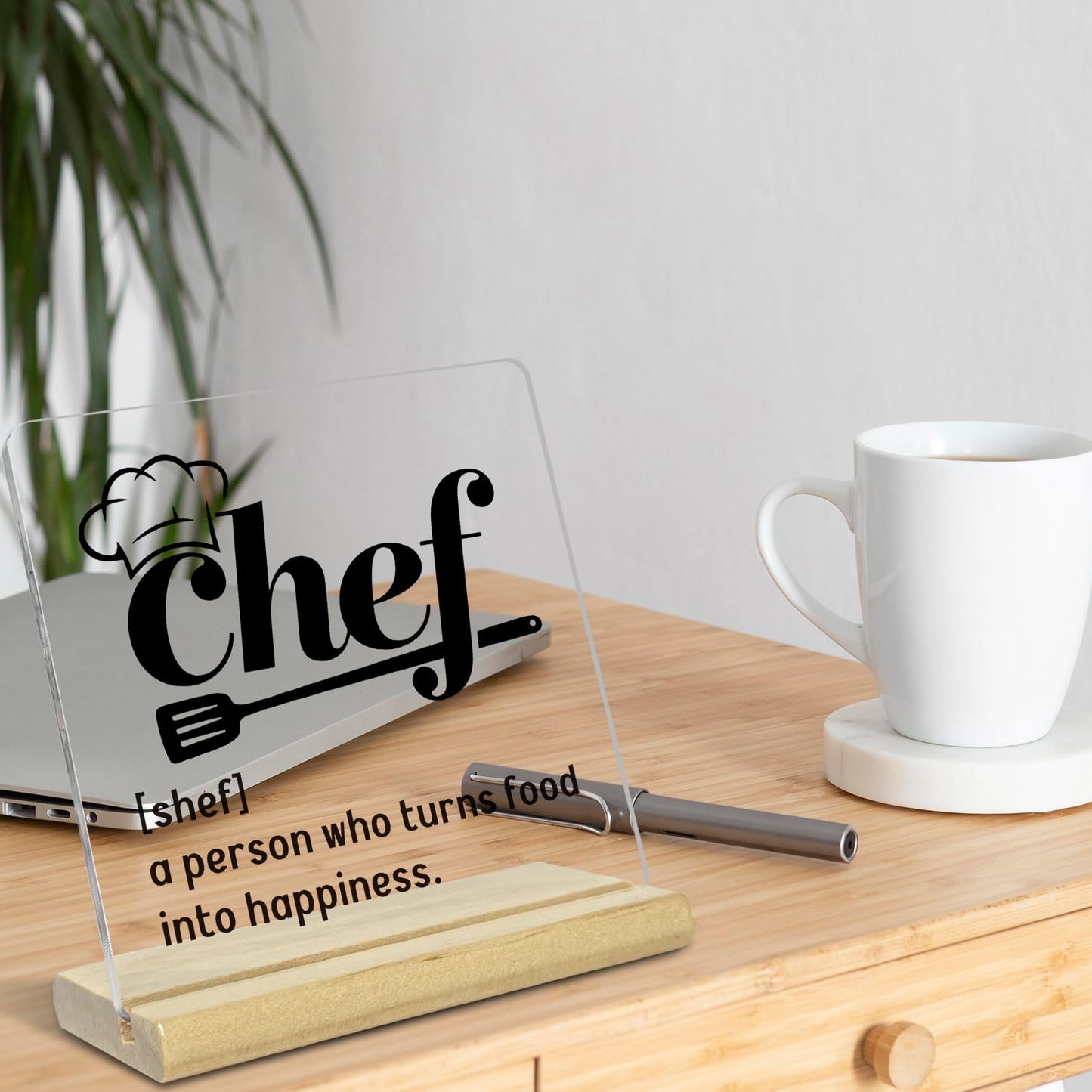 Chef Acrylic Plaque Gifts for Women Men, Chef Definition Gifts for Cooking Lovers Mom Grandma Cooker Christmas Birthday, Farmhouse Kitchen Counter Cabinet Decor Dining Room Table Decor