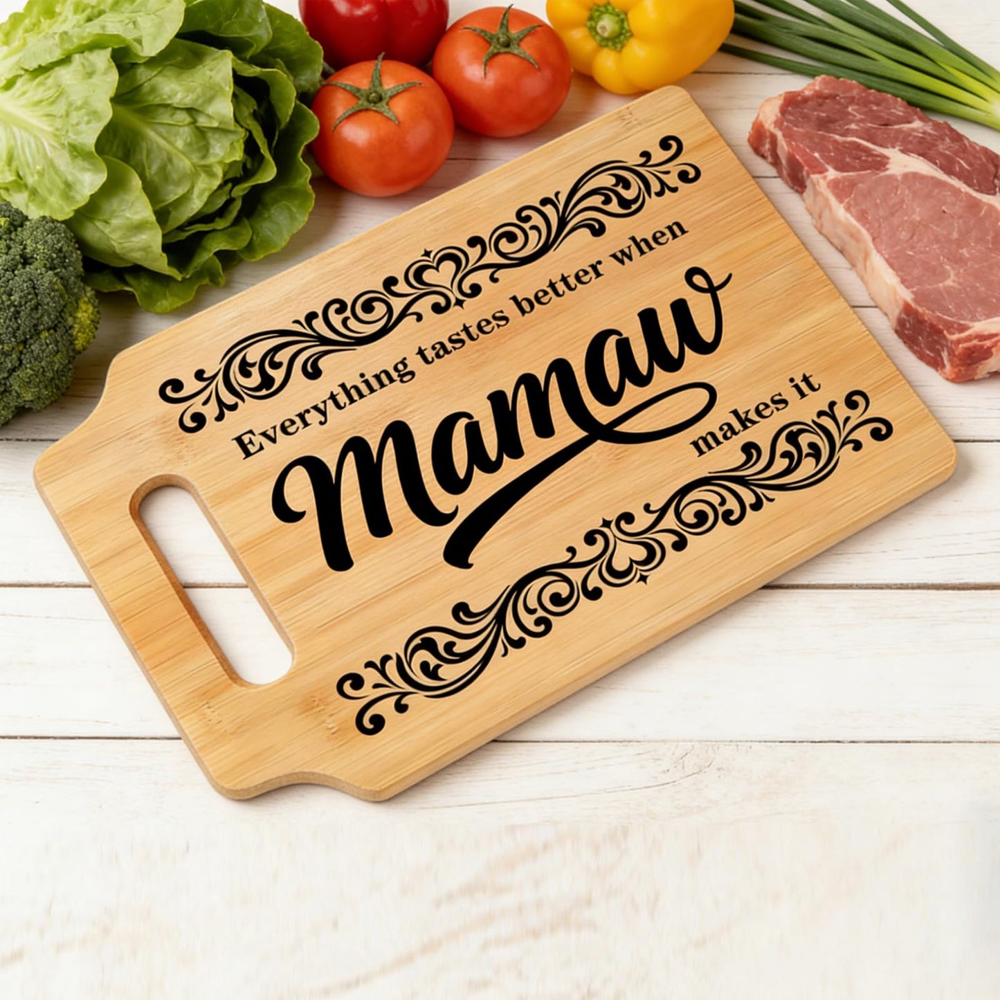 Mamaw Gifts - Mamaws Cutting Board, Christmas & Mother's Day Birthday Gifts