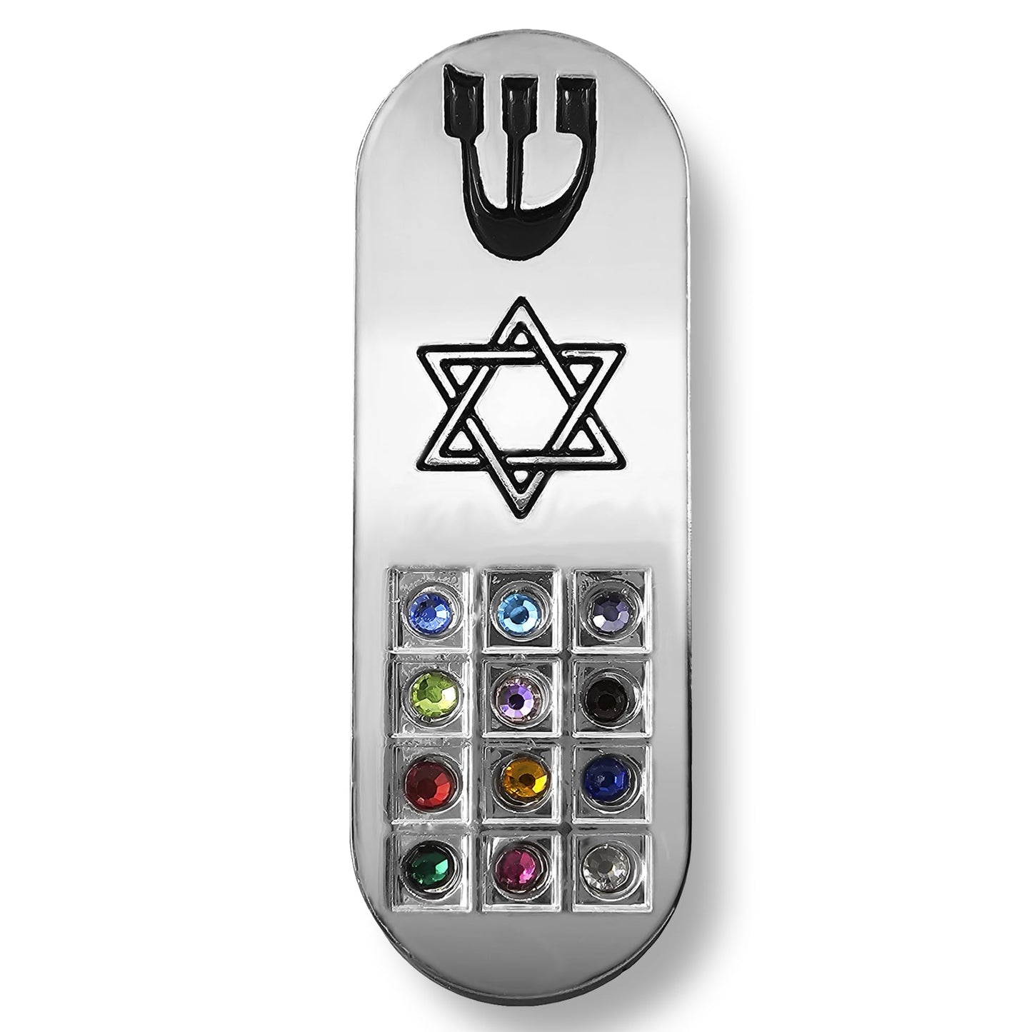 Protection CAR MEZUZAH with Travelers Prayer Scroll Jewish Star of David & Hoshen Mezuza from Israel Jerusalem Art Judaica Gift