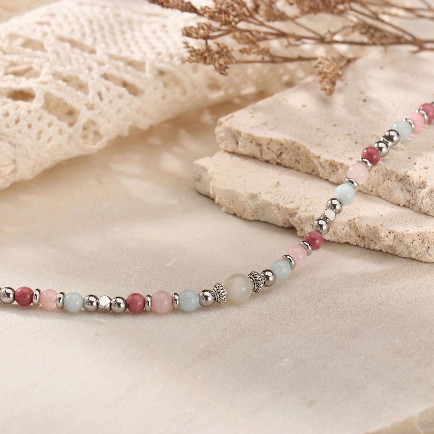 Triple Threat Protection Anxiety Relief Gifts for Women,Natural Healing Crystal Bracelet Evil Eye Jewelry for Her Friends