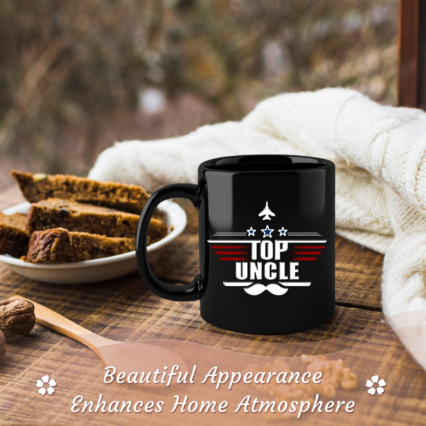 Top Uncle Mug 11Oz Uncle Fathers Day Gift from Niece Nephew, Uncles Father Day Birthday Gift, Ceramic Uncles Cup for Coffee,Milk and Tea Microwave & Dishwasher Safe