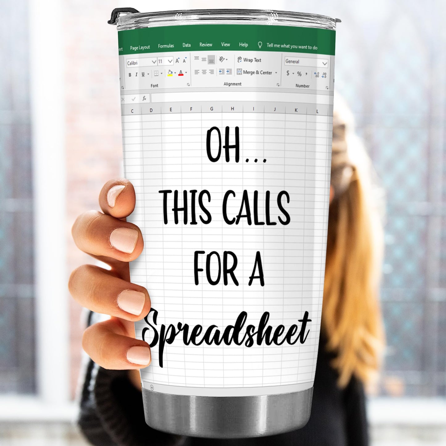 BECHUSKY Mugs For Accountants - Spreadsheet Gifts - This Calls for a Spreadsheet Tumbler - Spreadsheets Mug for Mentor Bosses Lady Manager Friend Leader Female Male Birthday - Boss Gift