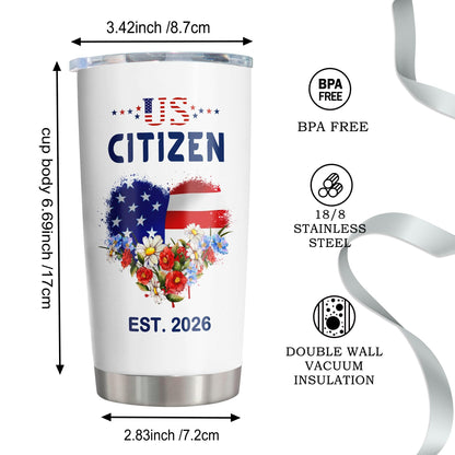 Citizenship Gifts, Patriots Gifts, New US Citizen Gift ideas 2026, Citizenship Party Decorations, American Flag Citizenship Tumbler 20oz
