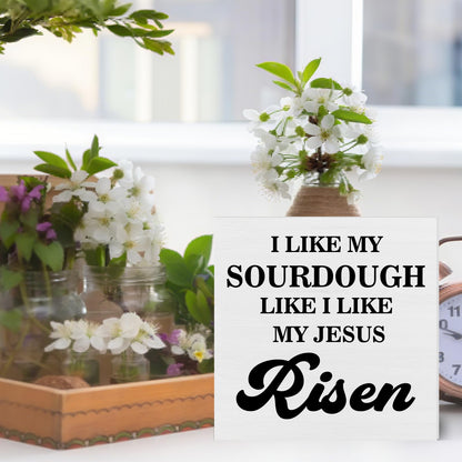 Sourdough Baking Gifts for Bakers, Funny Sourdough Kitchen Decor, Christian Baking Wooden Sign