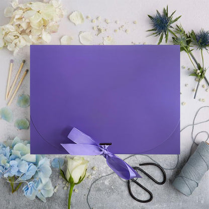 LADY&HOME 10 Pcs Gift Boxes with Lids,10x8x4 inch Bridesmaid Proposal Box with Ribbon,Paper Boxes for Wedding,Gift Packing,Birthday,Party,Christmas (Lavender)