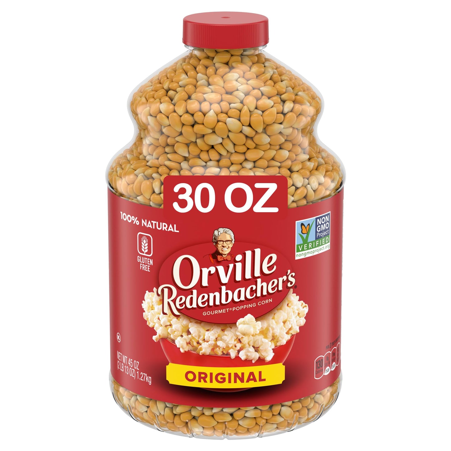 Orville Redenbacher's Gourmet Popcorn Kernels, Original Yellow, 4g Fiber Per Serving, 30 oz.