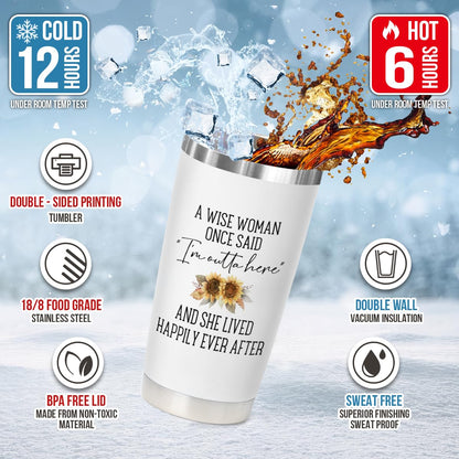 Retirement Gifts For Women, Retired 2026 Tumbler - A Wise Woman Once Said Stainless Steel 20Oz Tumbler - Mothers Day Gift for Retired Women Mom, Farewell Gifts for Coworkers, Teacher, Nurse, Boss
