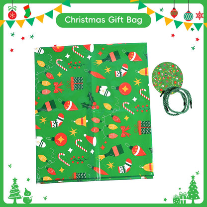 ysmile Christmas Extra Large Gift Bag Jumbo Plastic Oversized Xmas Big 60 Inch Gaint Bag - Green