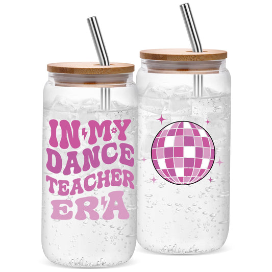 Dance Teachers Gifts for Women - Appreciation Gifts for Dance Teacher, Dance Instructor Gift, Dancing Master, Thank You Gifts Thanksgiving Christmas Gifts for Dance Teacher, 16 Oz Coffee Glass