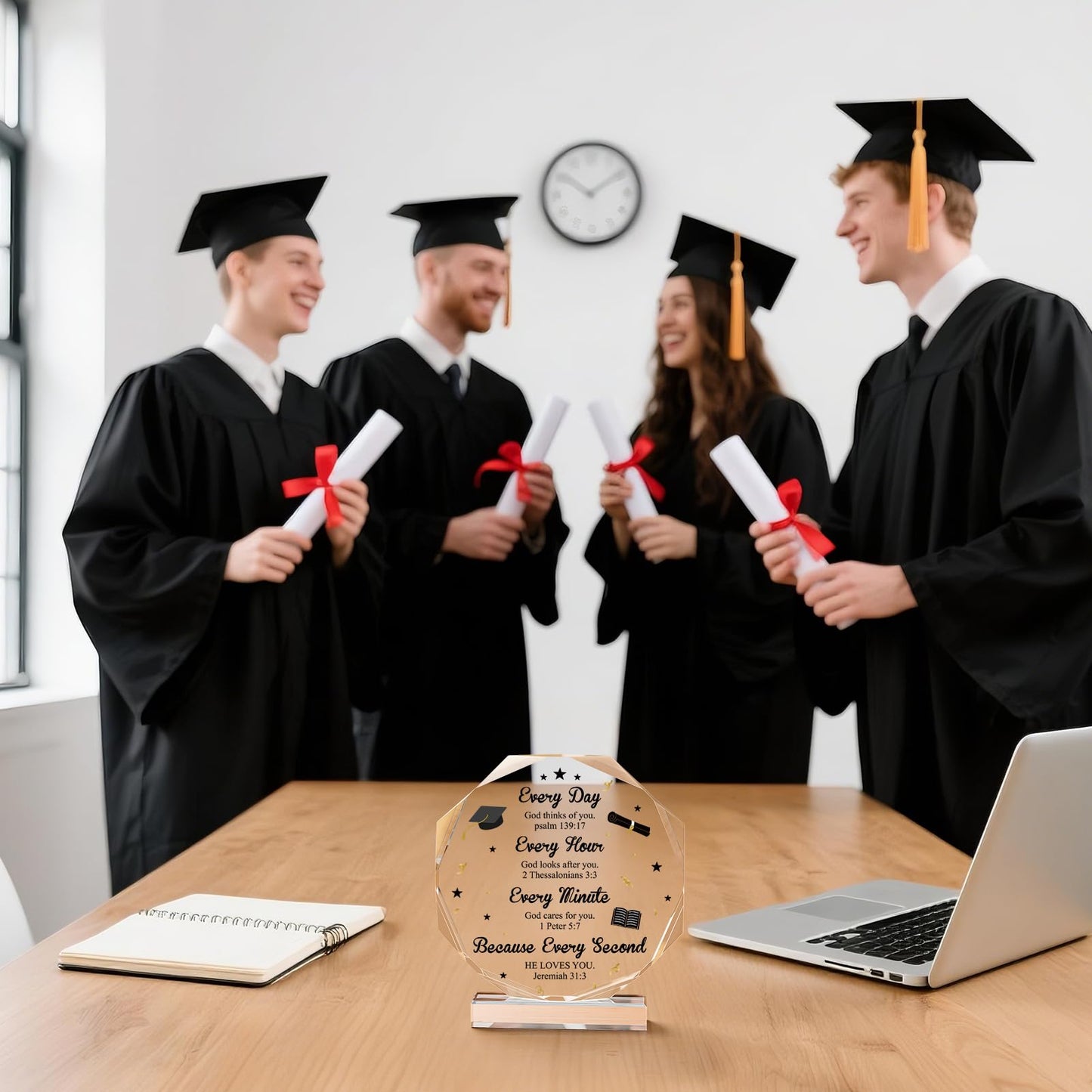 2026 Graduation Christian Gifts for Her Inspirational Acrylic Gifts Women Men College High School Graduation Gifts, Masters Degree Graduate Gifts Decor