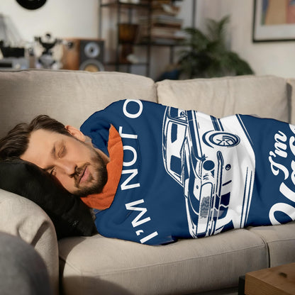 Birthday Gifts for Men, Fathers Day Funny Gifts for Daddy from Daughter Son Wife, Birthday Gift for Dad Husband Papa Grandpa, Soft Throws Blanket for Travel Couch Bed Camping Napping, 60"x50",Blue