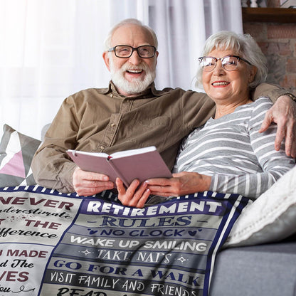 Retirement Gifts for Men 2026 - Retirement Blanket for Men - Funny Retirement Gifts for Man - Happy Retirement Gift for Coworker Friends Retirees - Retirement Decorations - Retired Blanket 50"x60"