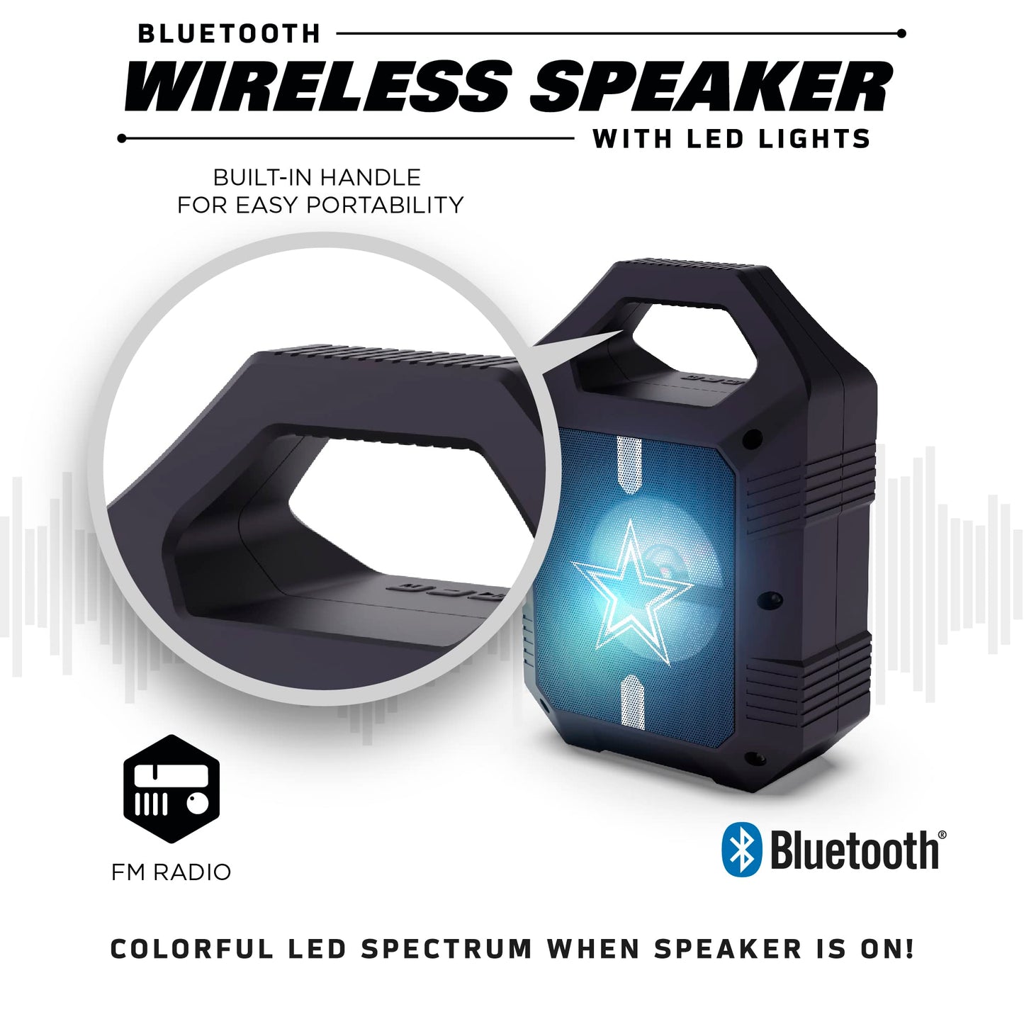 SOAR NFL Unisex ShockBox XL Wireless Bluetooth Speaker