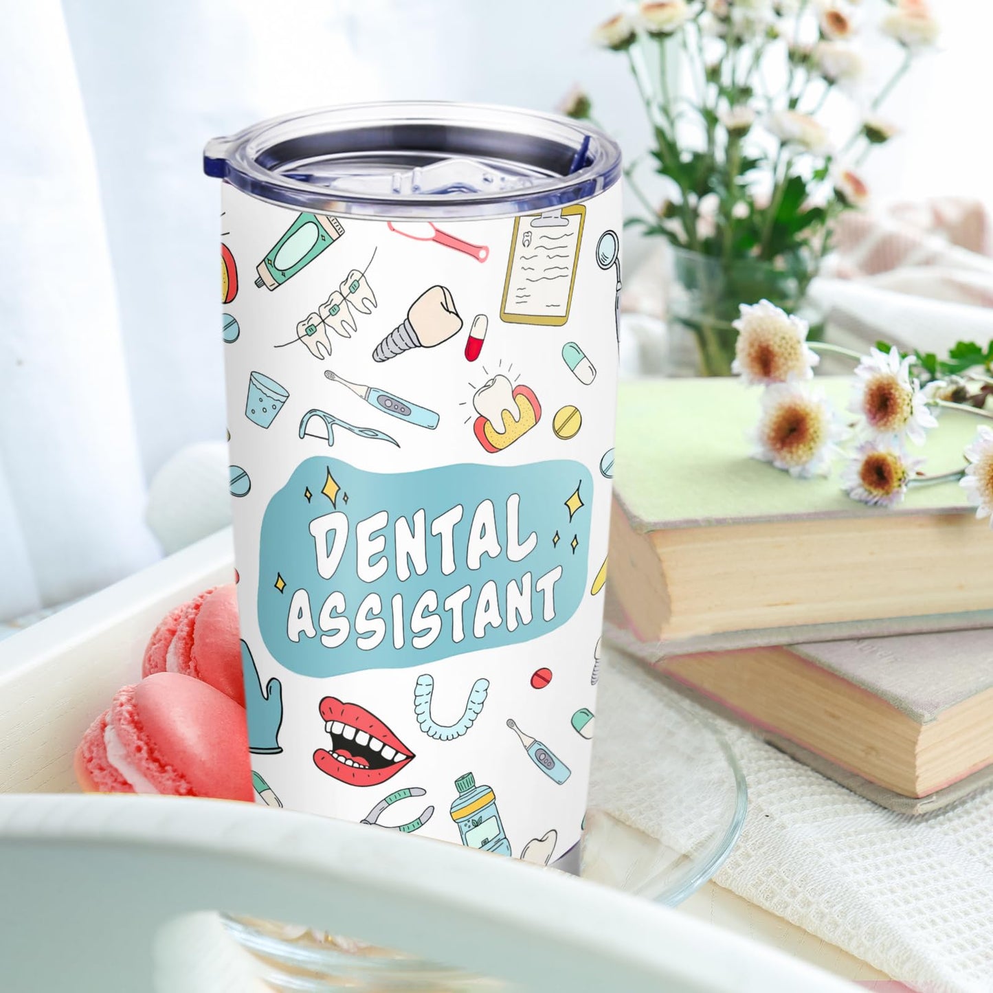Dental Assistant Appreciation Gifts for Women,Dental Assistant Week Gifts,Travel Coffee Tumbler Mug Cup 20oz