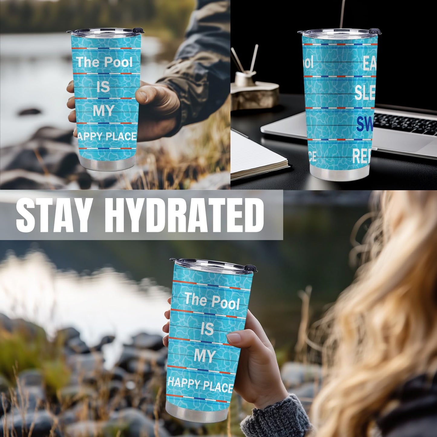 Swimmer Gifts - Swim Team Gifts - Swimming Stainless Steel Tumbler 20 Oz