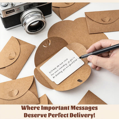 Small Envelopes, Cute Envelopes Gift Card Envelope Vintage for Small Cards Notes Invitations(10 Pcs)