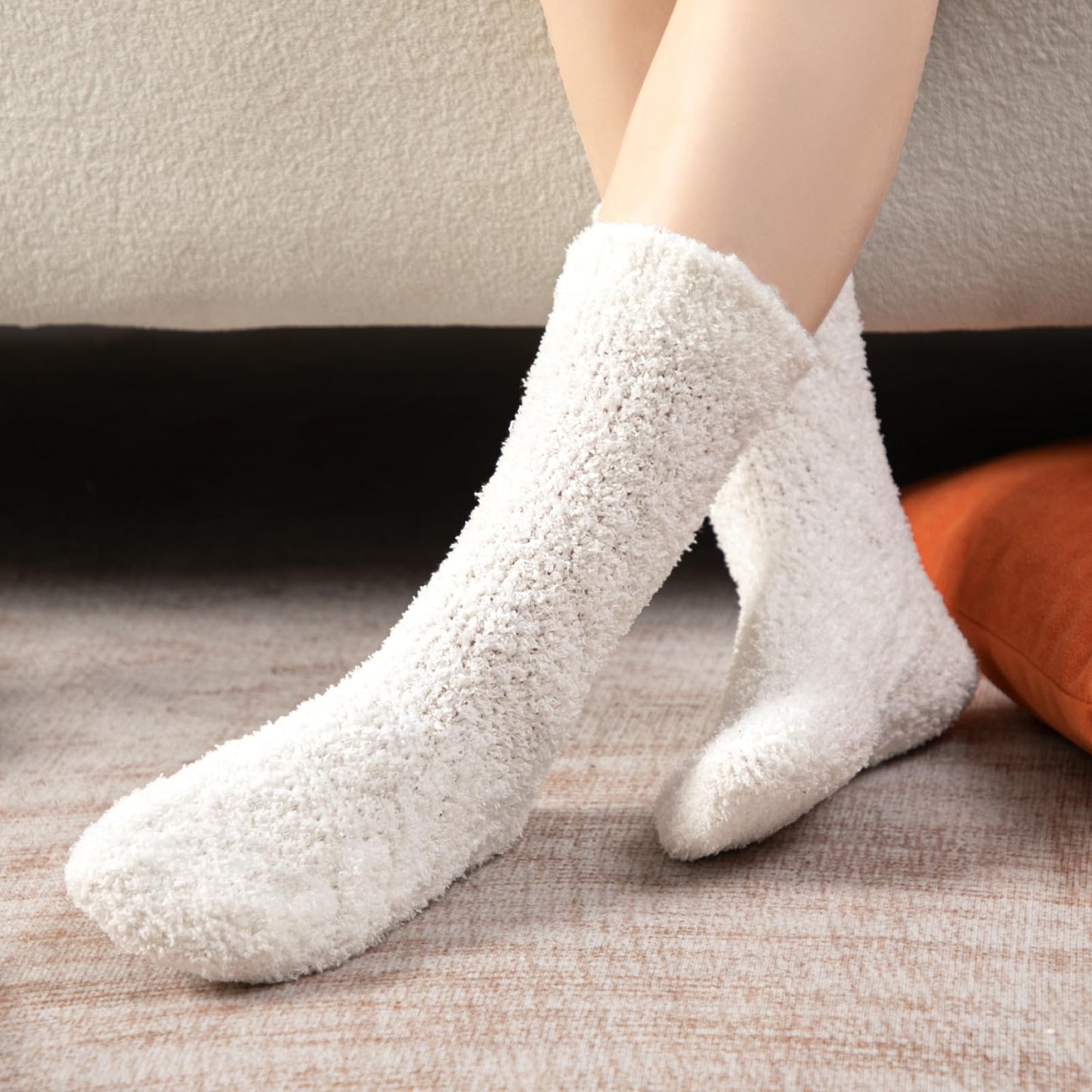 Pleneal Fuzzy Socks for Women - Non Slip Socks Womens, Slipper socks Hospital Sock with Grips for Women, Warm Fluffy Sock
