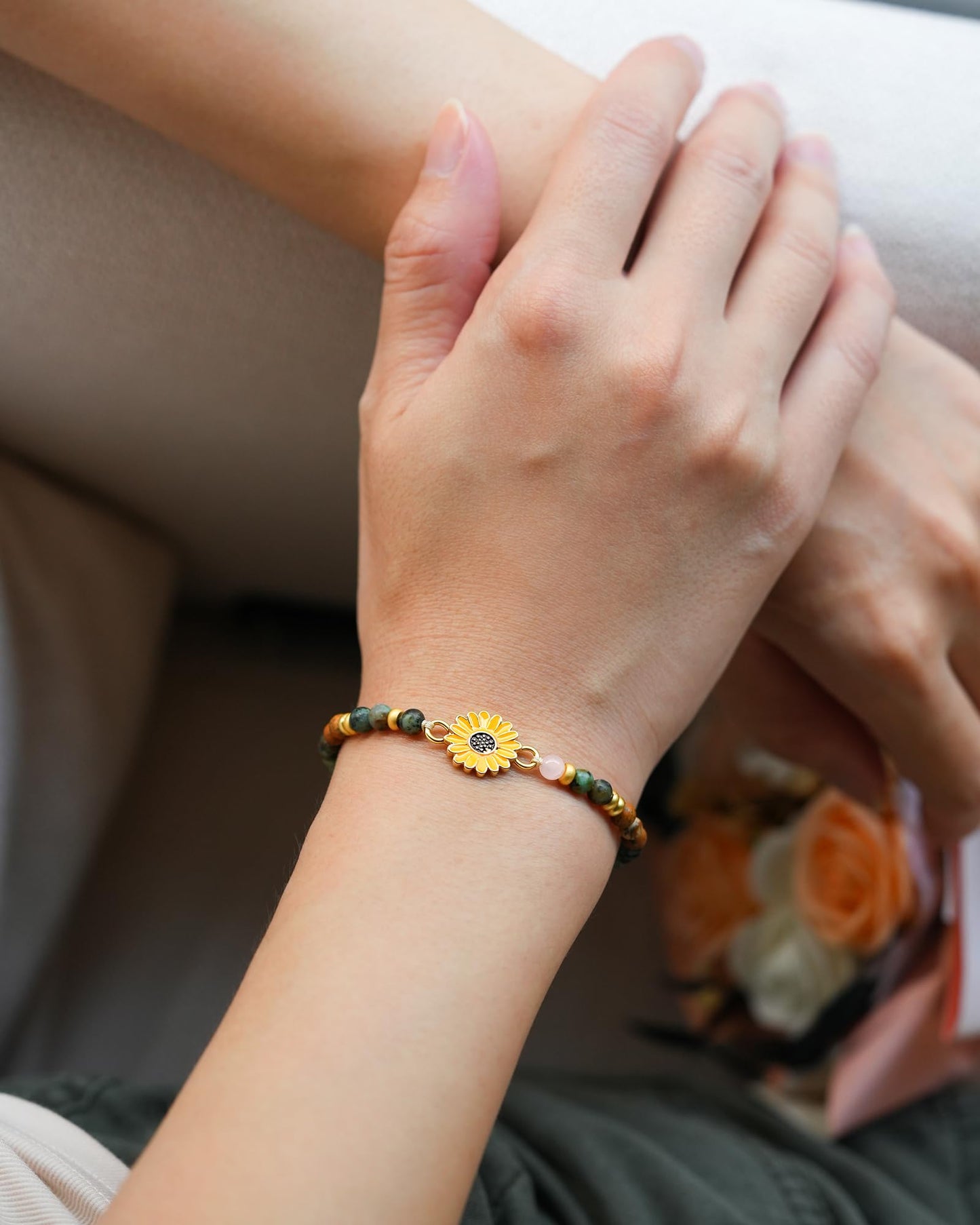 Tarsus Sunflower Gifts for Women Teens– Symbol of Positivity, Strength & Love, Gift for Birthday, Christmas, or Thank You Occasion, Sunshine Sunflower Bracelet for Friends Coworkers Daughter...