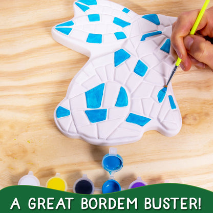 Creative Roots Paint Your Own Bunny Garden Stone, Craft Kits, Stepping Stones Kit for Kids, Ceramics to Paint, Ages 6+