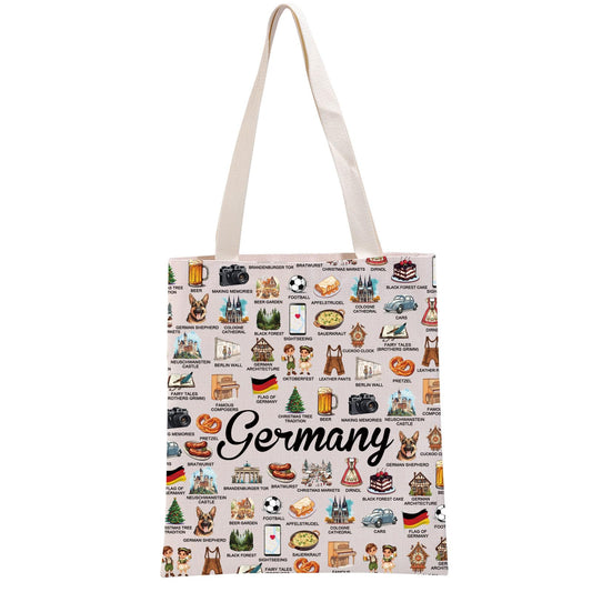 G2TUP Germany Lover Gift Germany Travel Tote Bag German Culture Handbag Germany Tourism Gift German Lover Gift