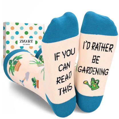 Zmart Plant Gifts - Funny Sunflower Plant Socks, Gardening Gifts for Women