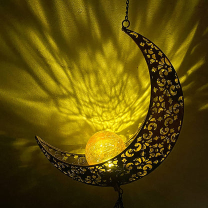 Solar Moon Wind Chimes Outdoor, Waterproof Moon Wind Bells Light Clearance for Outside, Unique Gifts for Mother's Day, Birthday, Mom, Women, Decor for Garden, Yard, Party