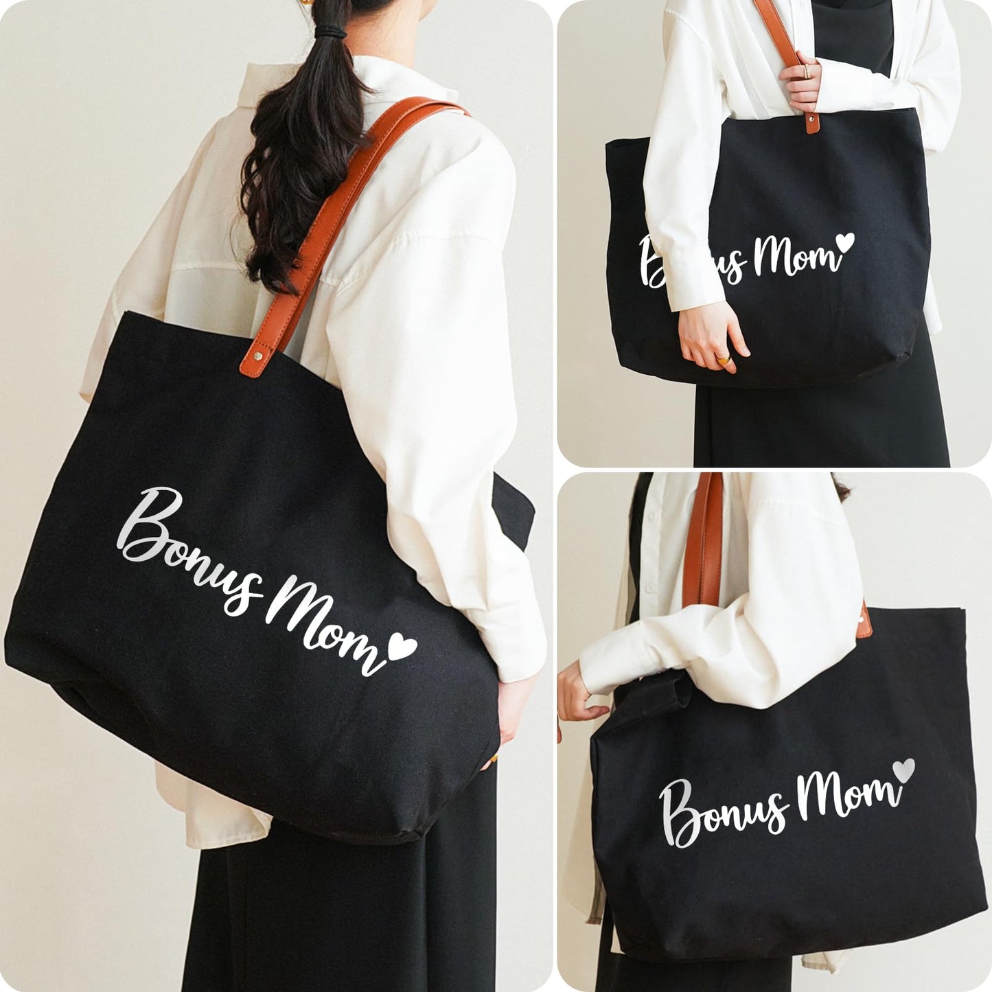 Lamyba New Mom Gifts, Mama Bag Tote with Makeup Bag, Cool Gifts for Mom to be/Expecting Mom